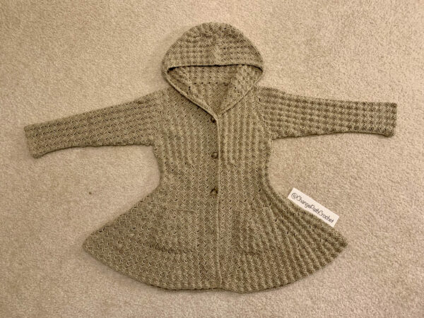 flat lay of hooded Princess Cardigan Jacket