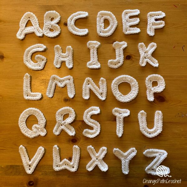 crochet capital letters a-z