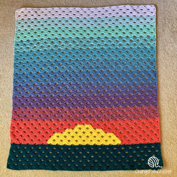 ombre sunrise blanket