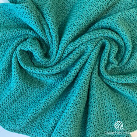 twisted green baby blanket