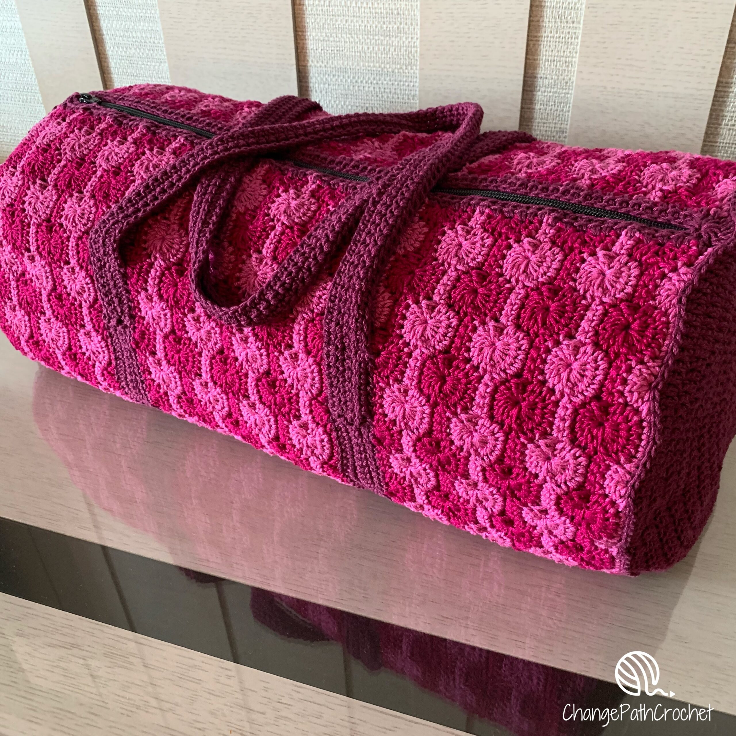 Bubble Duffel Bag Crochet Pattern - Change Path Crochet