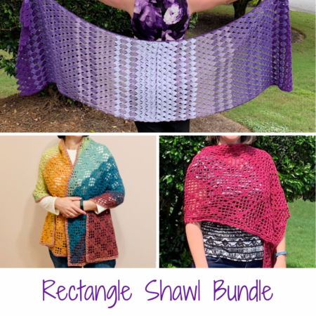 trio of rectangle shawls