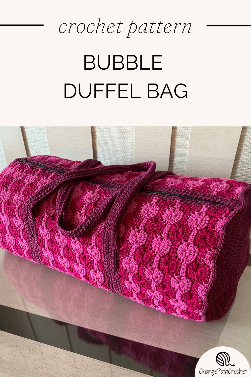 Bubble Duffel Bag Crochet Pattern Zipper Luggage Pattern -  México