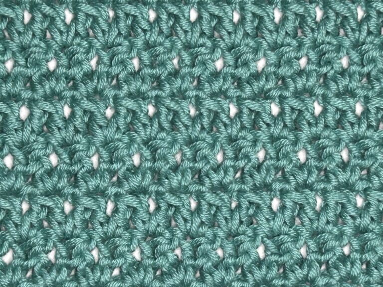 Rows of green cane stitches