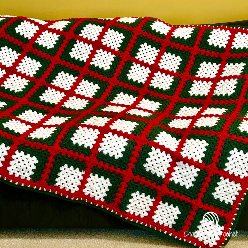 Plaid Granny Afghan Crochet Pattern – Change Path Crochet