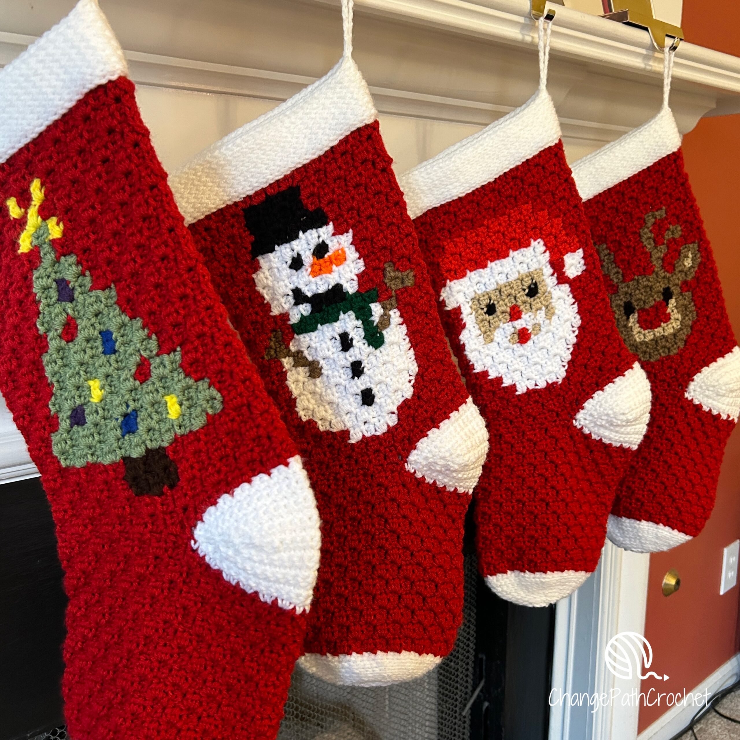 Tis the Season Christmas Stocking Crochet Pattern Change Path Crochet