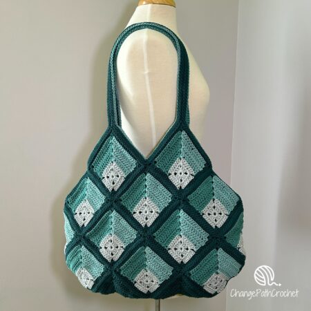 3D Squares Illusion Tote Crochet Pattern