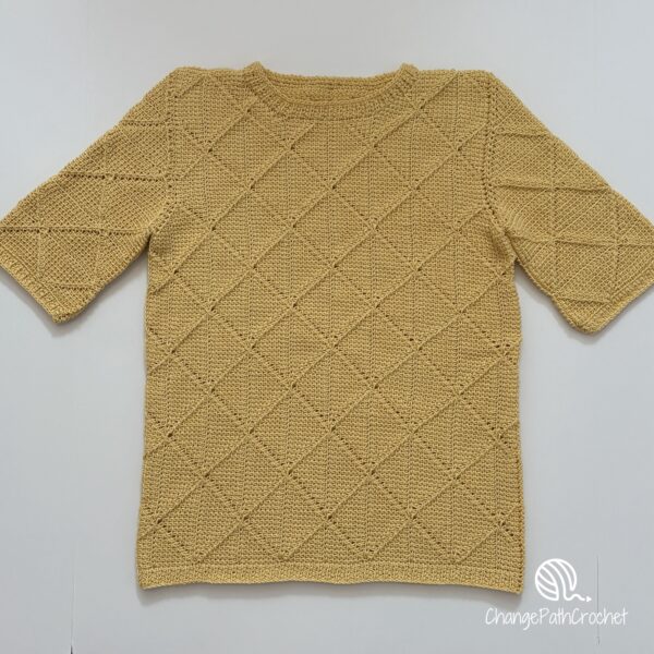 Diamond Tunisian Pullover Crochet Pattern