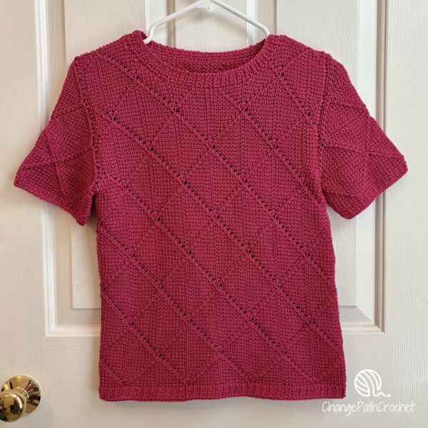 Diamond Tunisian Pullover Crochet Pattern