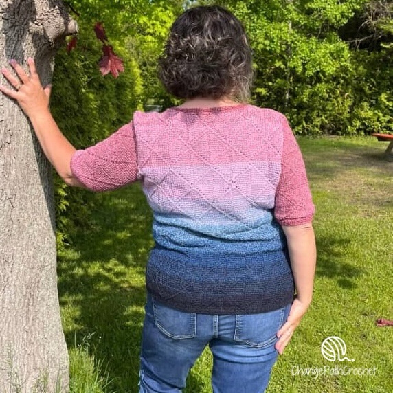 Diamond Tunisian Pullover Crochet Pattern