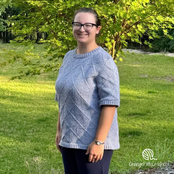 Diamond Tunisian Pullover Crochet Pattern