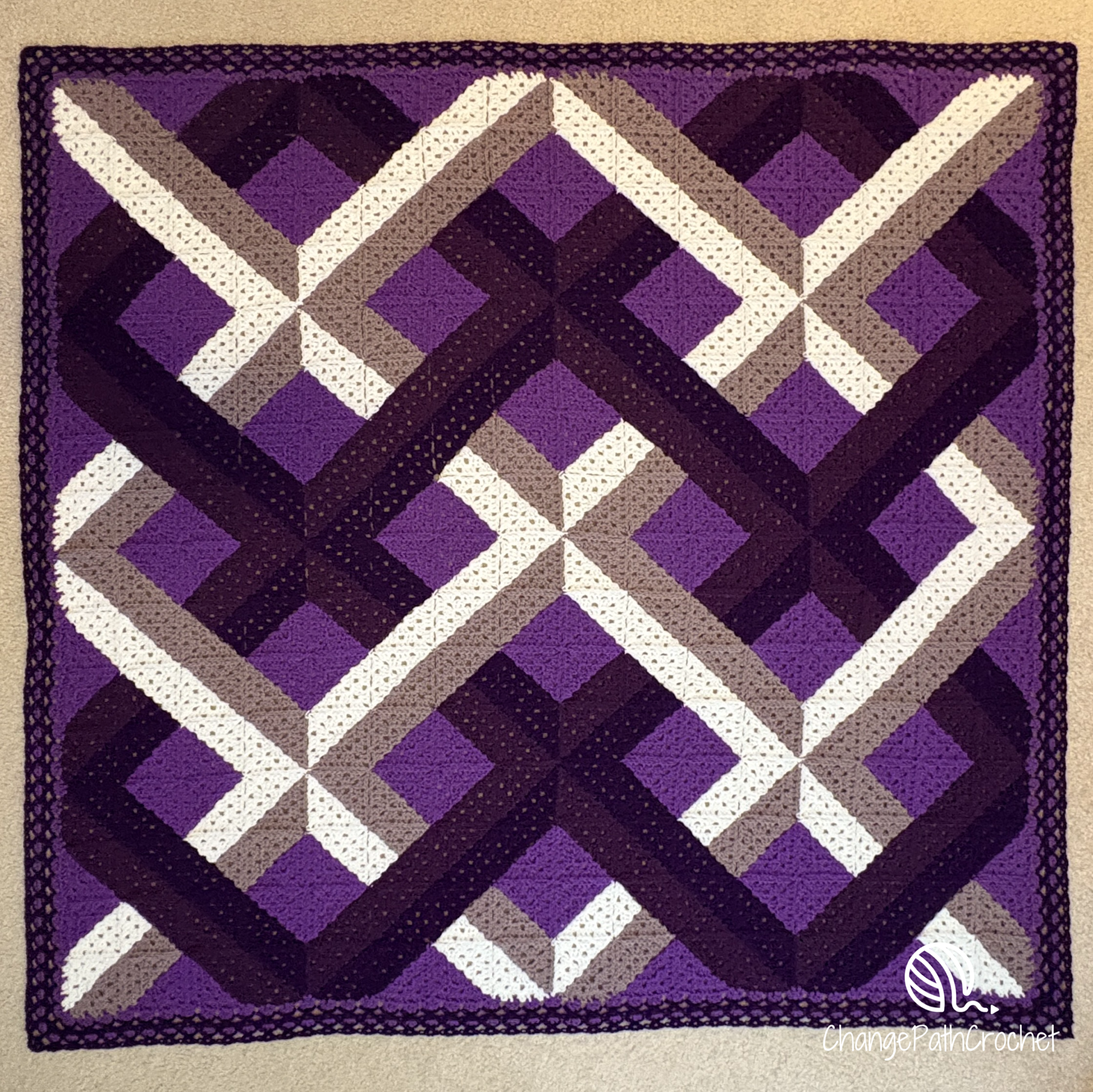 3D Interwoven Afghan Crochet Pattern