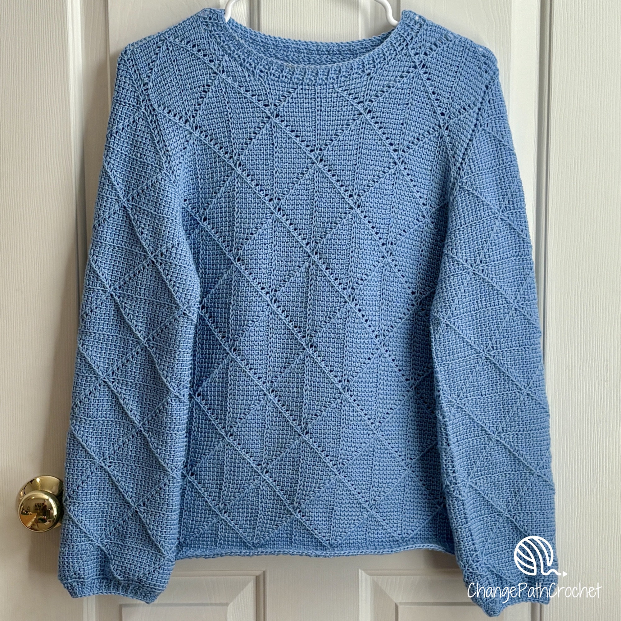Diamond Tunisian Pullover Crochet Pattern