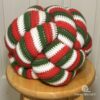 3 color knot pillow xmas Striped Knot Pillow Crochet Pattern