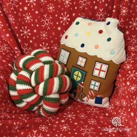 candycane knot pillow Striped Knot Pillow Crochet Pattern