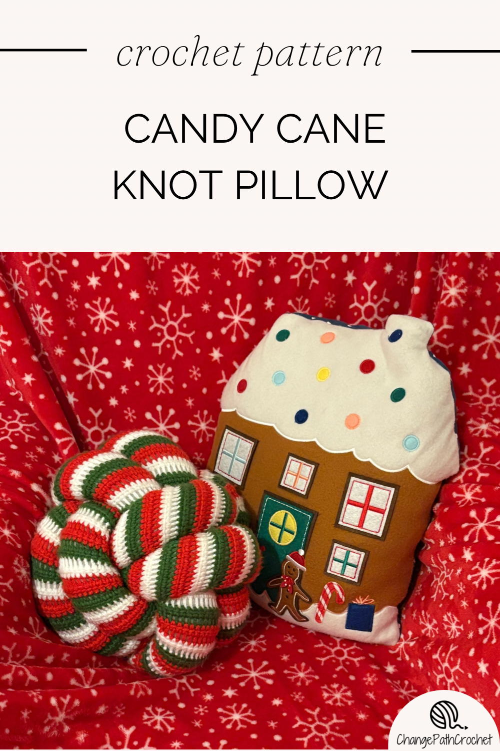 striped knot pillow pin Striped Knot Pillow Crochet Pattern