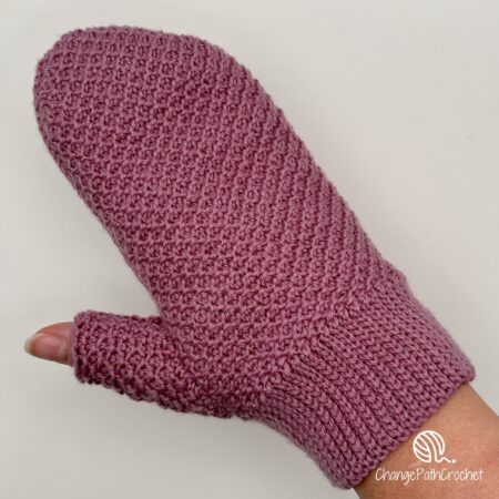 Tunisian Texting Mittens Crochet Pattern