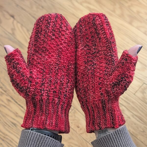 Tunisian Texting Mittens Crochet Pattern