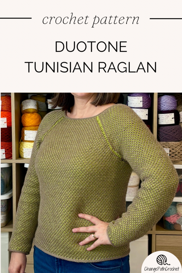 Duotone Tunisian Raglan Crochet Pattern