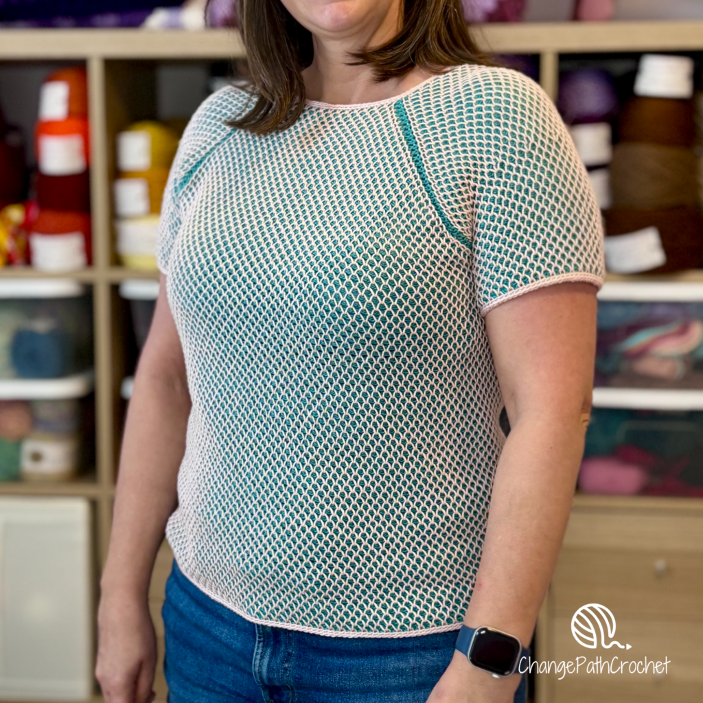 Duotone Tunisian Raglan Crochet Pattern